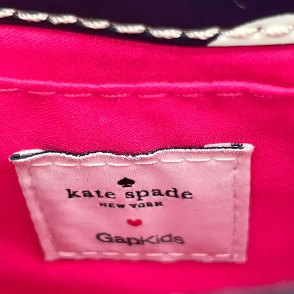Kate Spade x Gap Kids White/Blue Leather Crossbody Bag | OS Girls